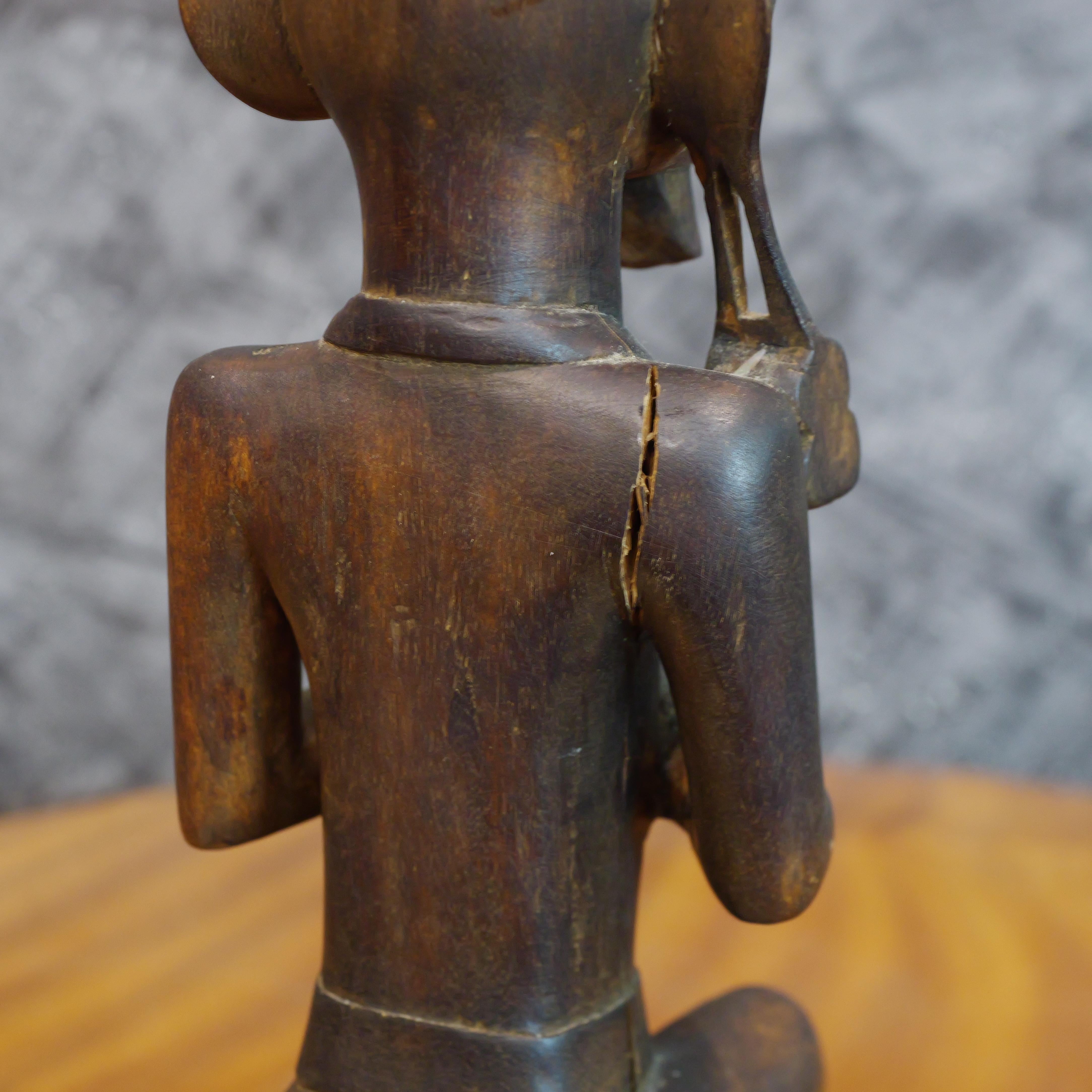 A wooden statue Siraha Salawa nobel Nias Ancestor Figure Indonesia For Sale 4