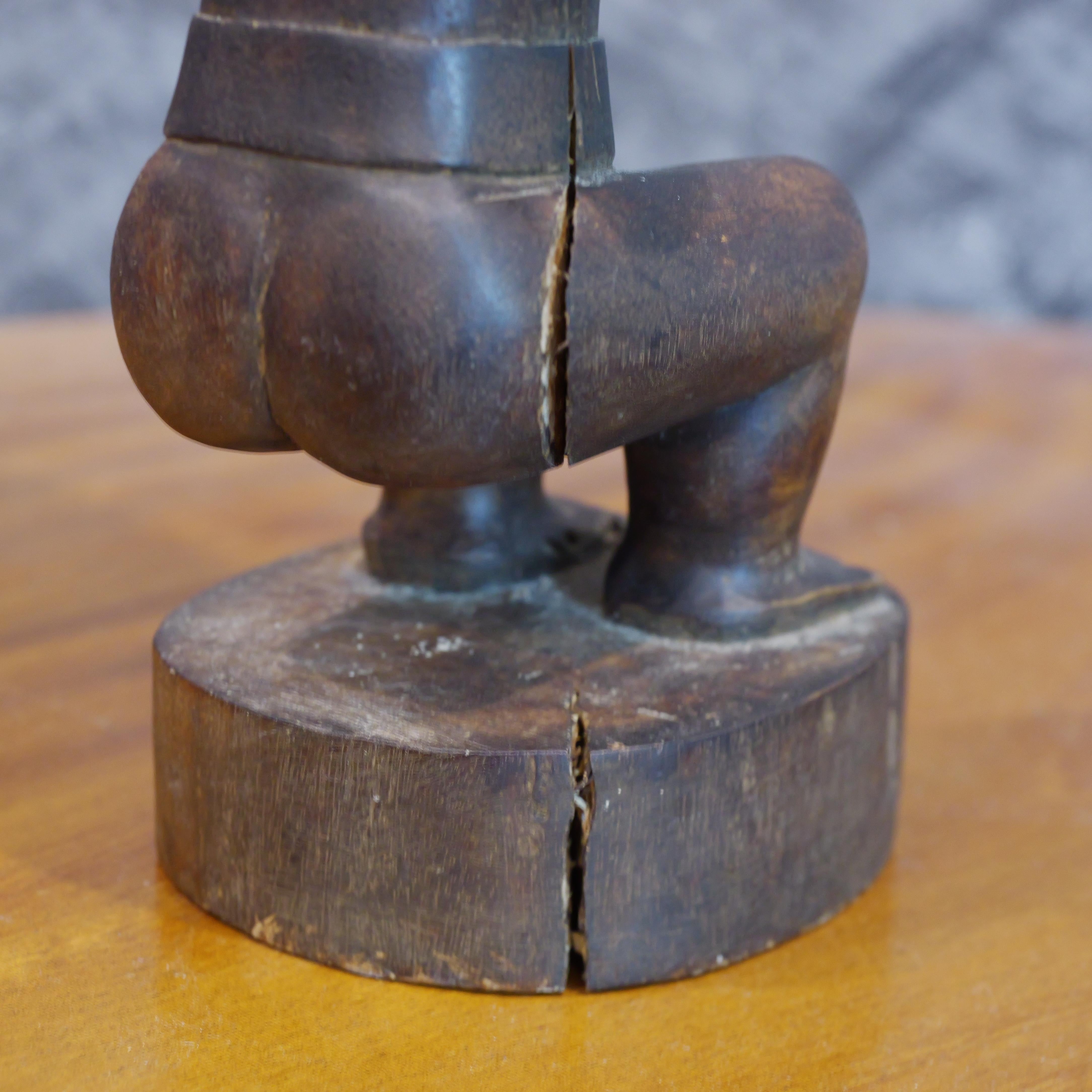 A wooden statue Siraha Salawa nobel Nias Ancestor Figure Indonesia For Sale 5