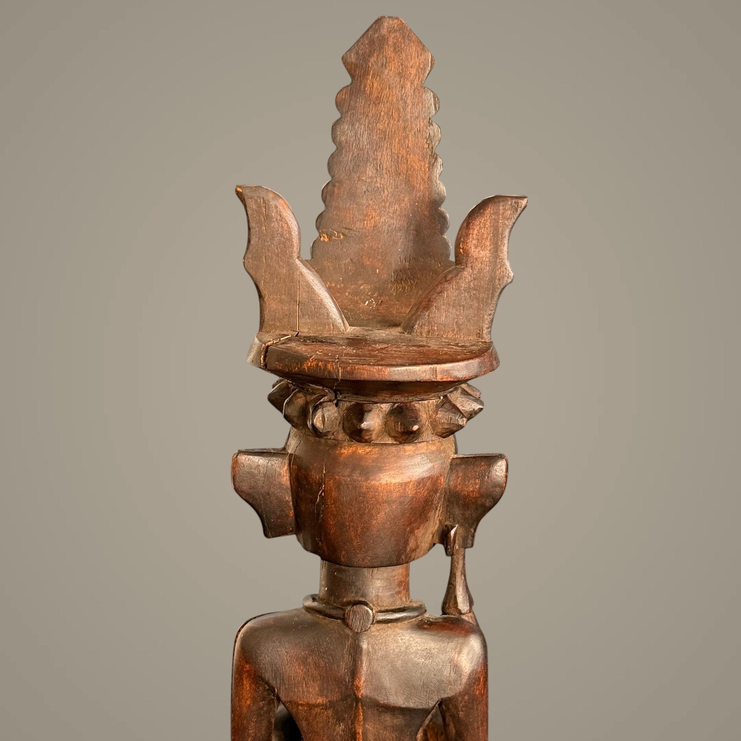 Wood A wooden statue Siraha Salawa nobel Nias Ancestor Figure Indonesia For Sale