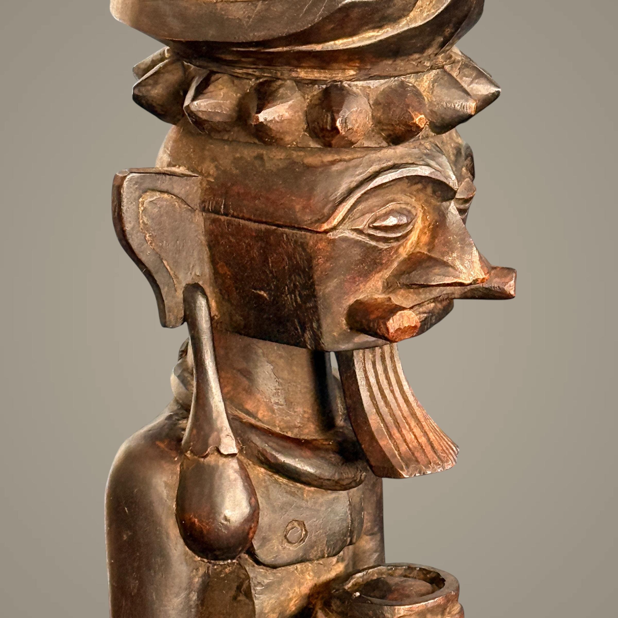 A wooden statue Siraha Salawa nobel Nias Ancestor Figure Indonesia For Sale 2