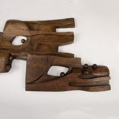Wooden Wall Panel circa 1960, Czech