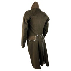 A woollen brown frockcoat and waistcoat with steel buttons - France Circa 1805