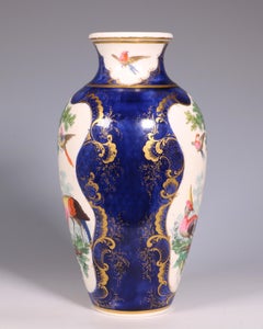 An English Worcester Porcelain Blue Ground Vase, circa 1772