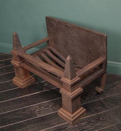 A Wrought & Cast-Iron Fire Basket