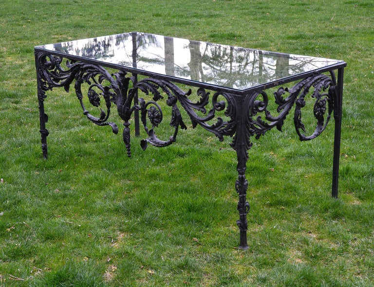 Black Iron Decorative Console Table For Sale at 1stDibs
