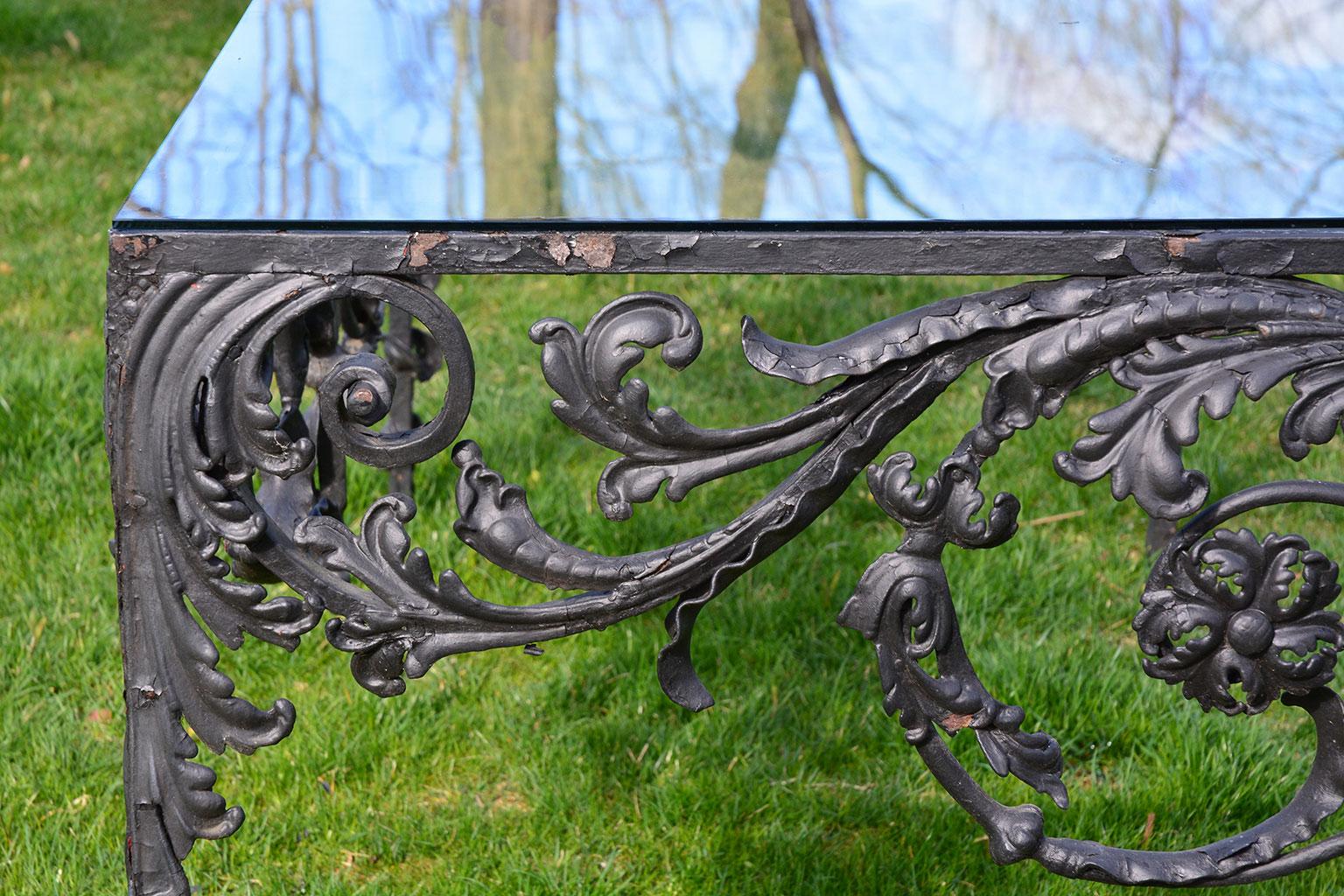 Black Iron Decorative Console Table In Good Condition In Katonah, NY