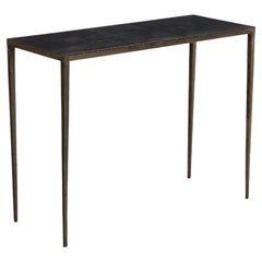 A wrought iron console table in manner of Jean-Michel Frank. Contemporary.