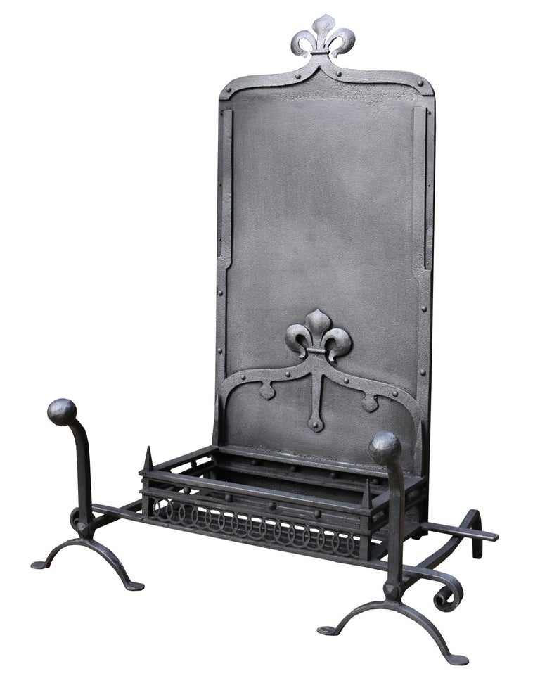 Wrought Iron Fire Grate For Sale at 1stDibs