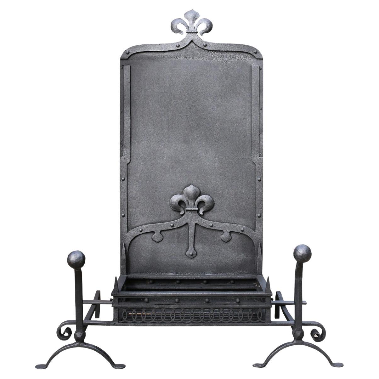 Wrought Iron Fire Grate For Sale at 1stDibs