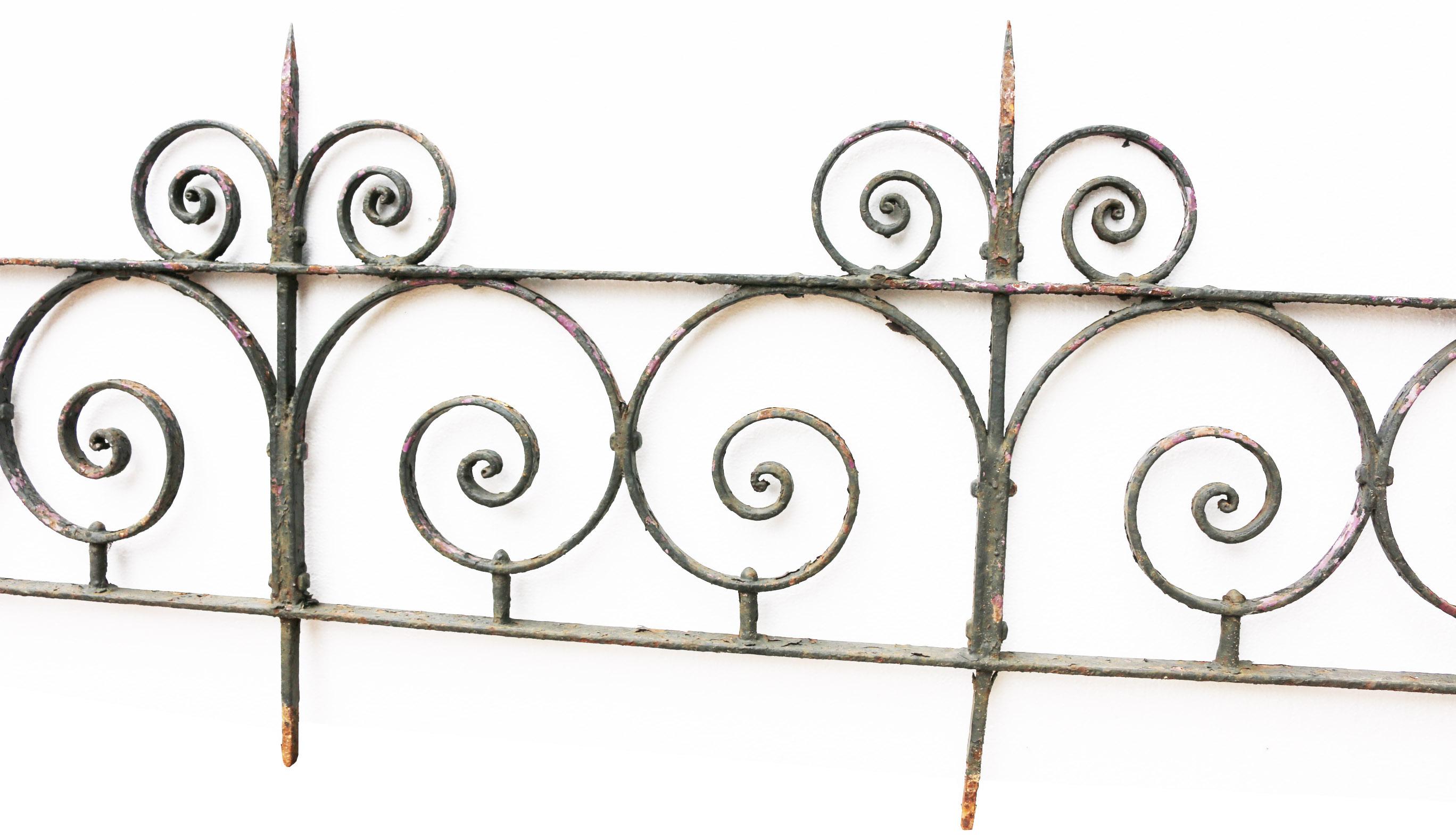 Wrought Iron Side Gate, Post and Railing In Good Condition For Sale In Wormelow, Herefordshire