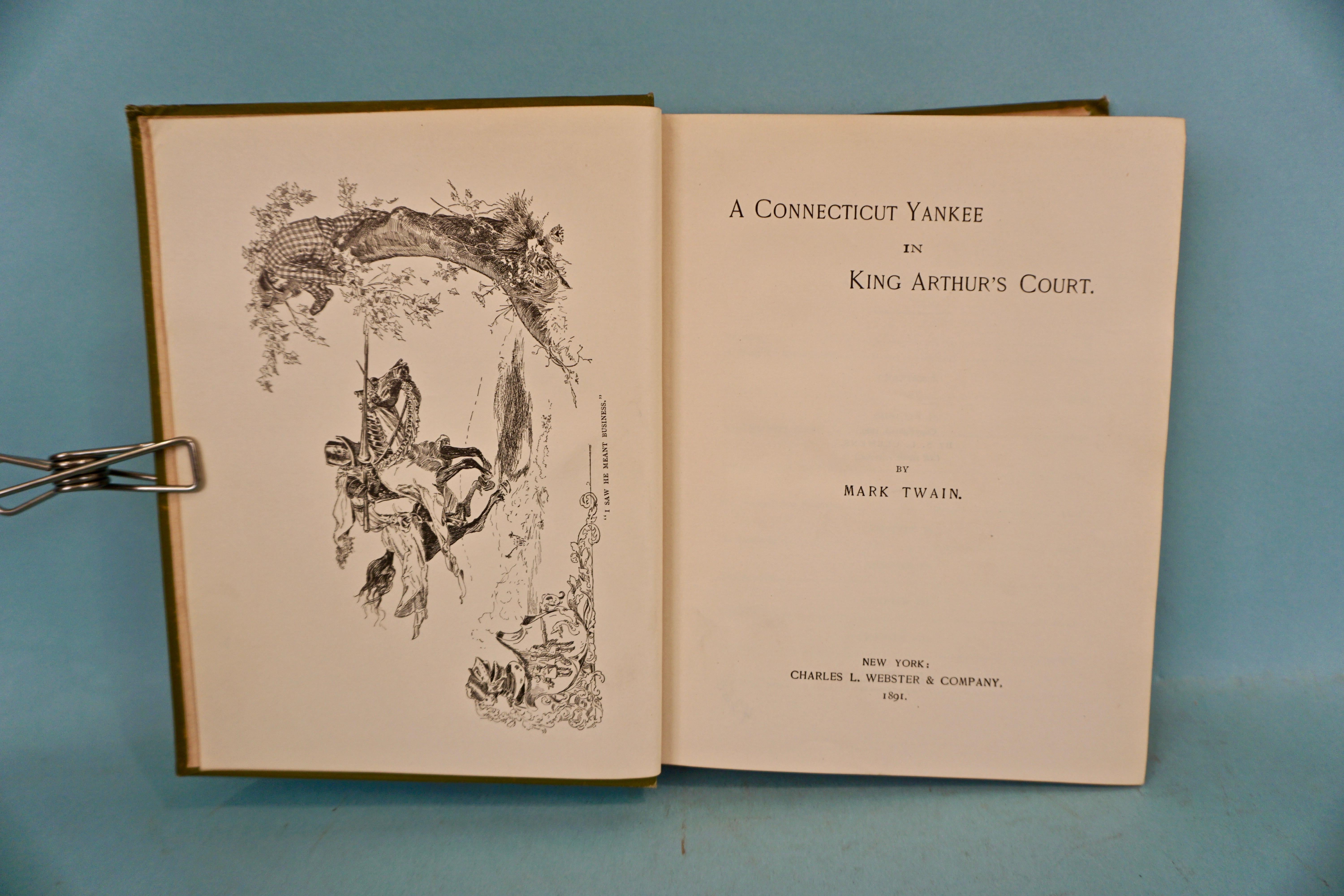 American A Yankee In King Arthur's Court First Edition by Mark Twain For Sale