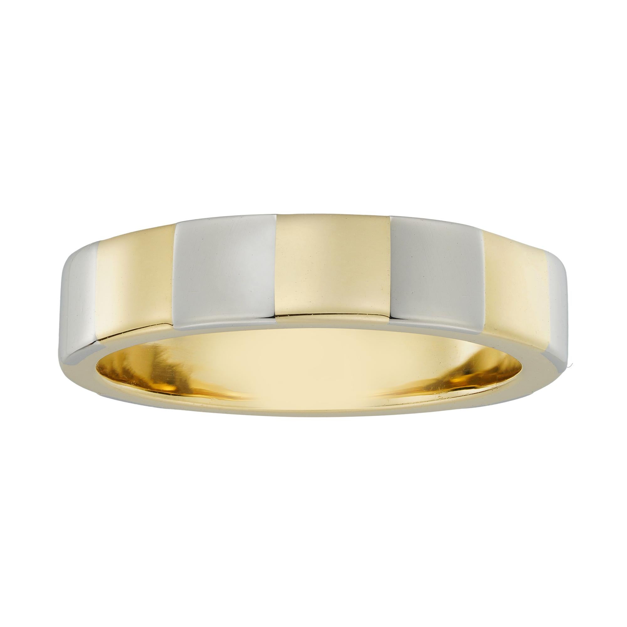 A yellow and white gold ring In Good Condition For Sale In London, GB
