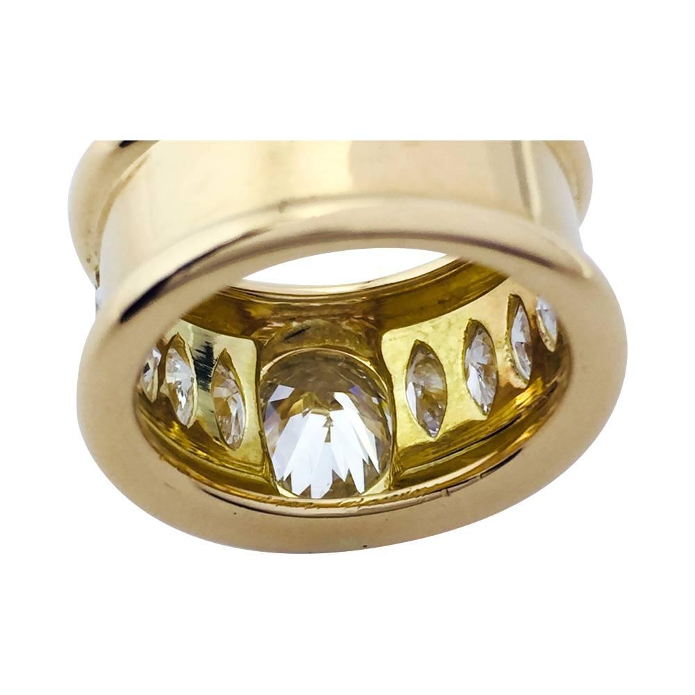 Contemporary René Boivin Oval Diamond Gold Ring