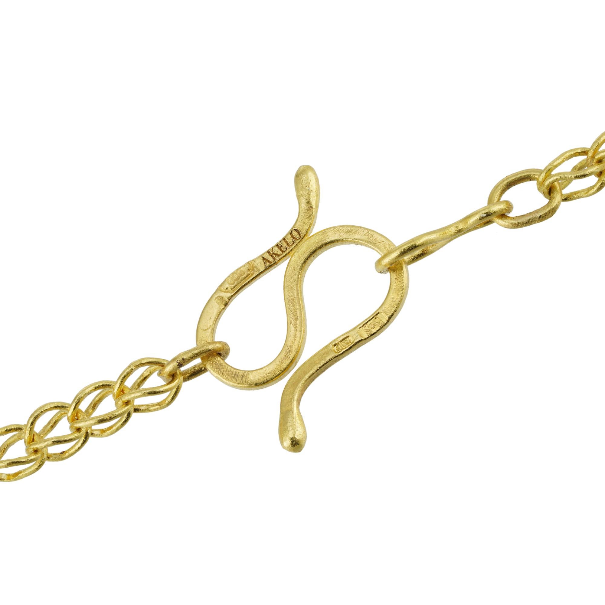 Néo-étrusque Une chaîne en or jaune 11,5gr 5cm par AKELO en vente