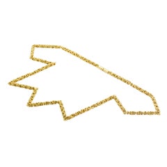 Yellow Gold Zig-Zag Necklace, by Lucie Heskett-Brem