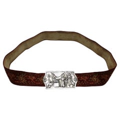 A Yom Kippur Belt with Silver Buckle, Europe, 20th Century