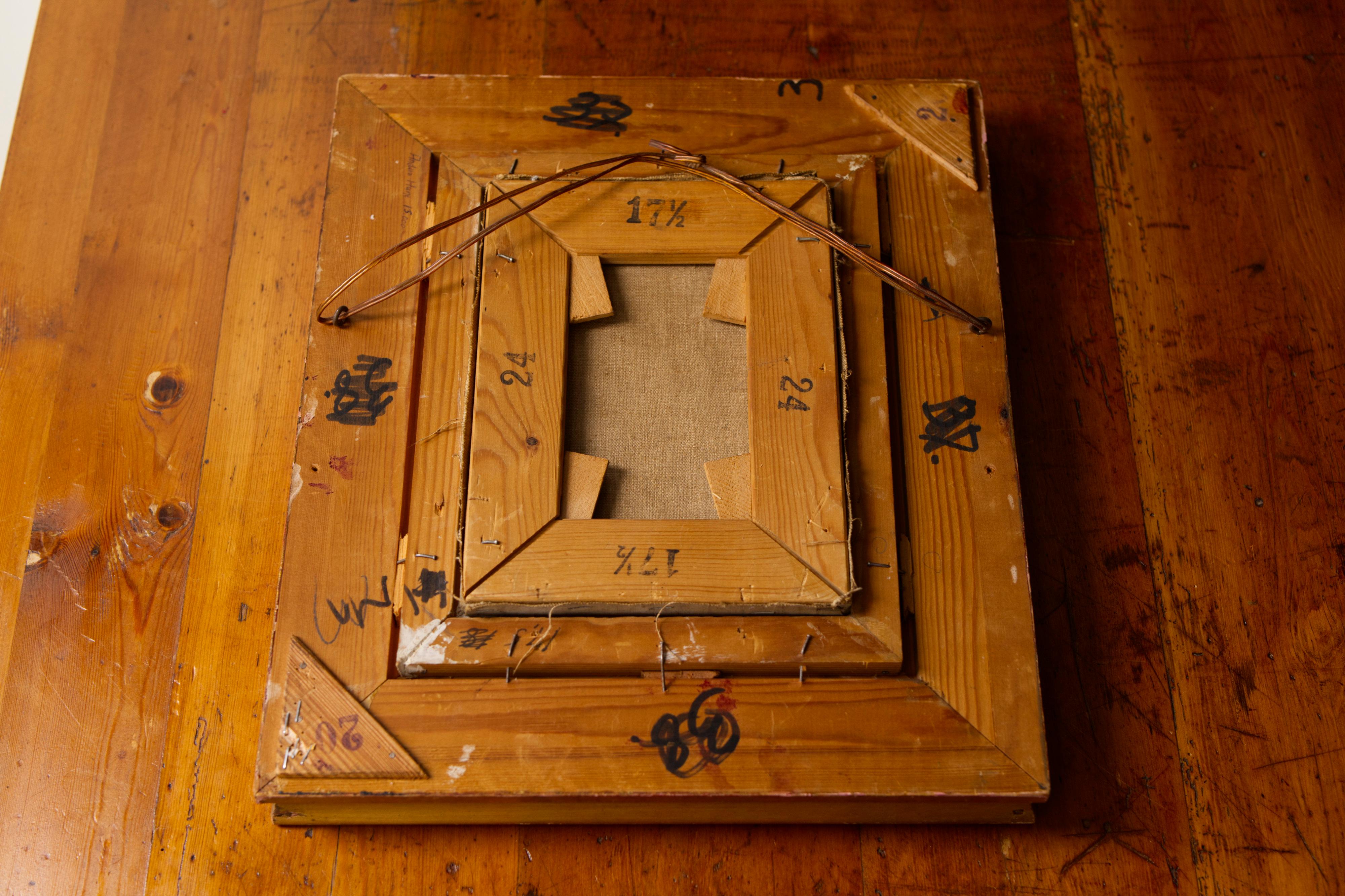 Ein junges Mädchen raucht eine Zigarette von Helge Helme, Öl auf Leinwand, Dänemark im Angebot 6