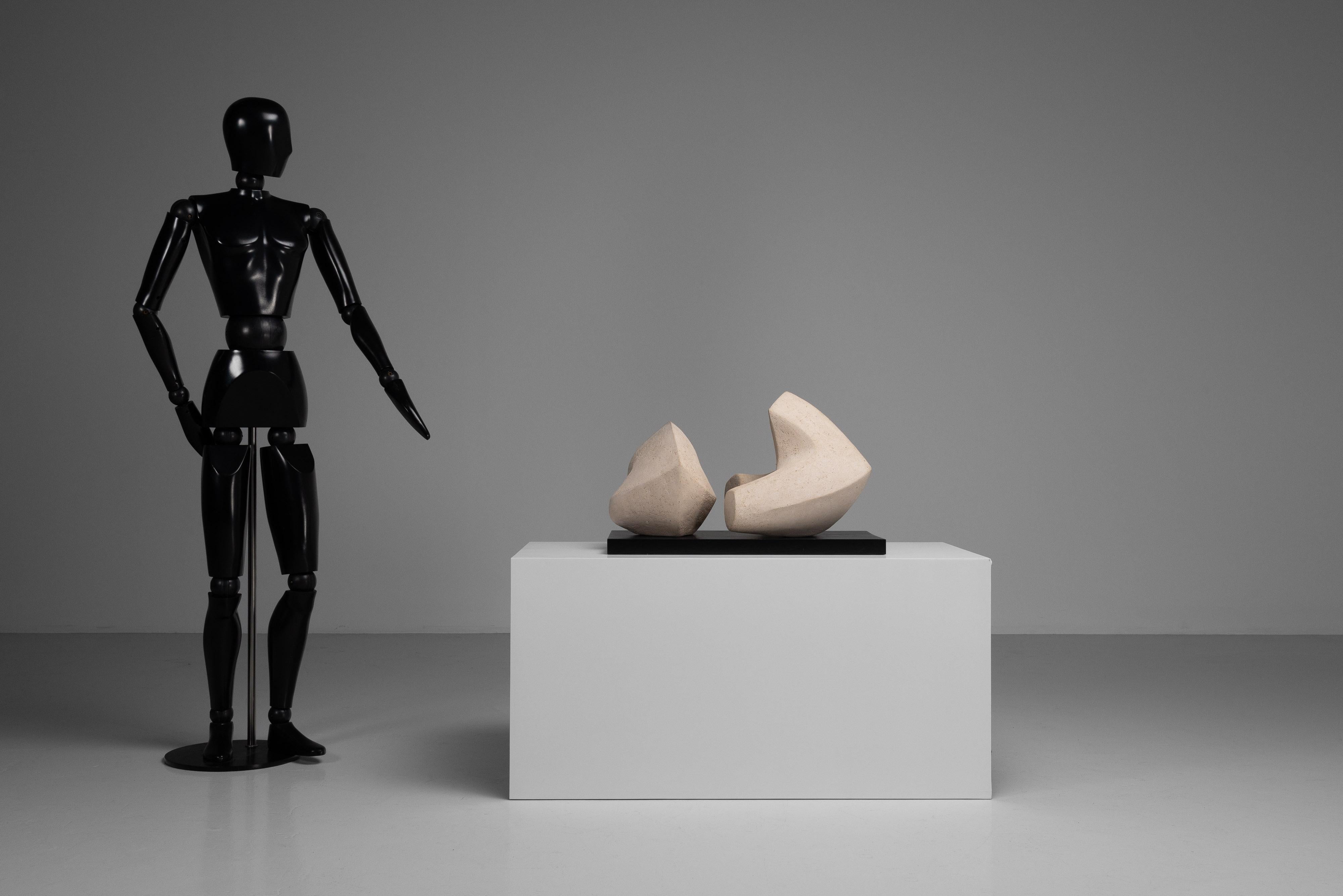 A Ysermans abstract clay sculpture Netherlands 1978 For Sale 3