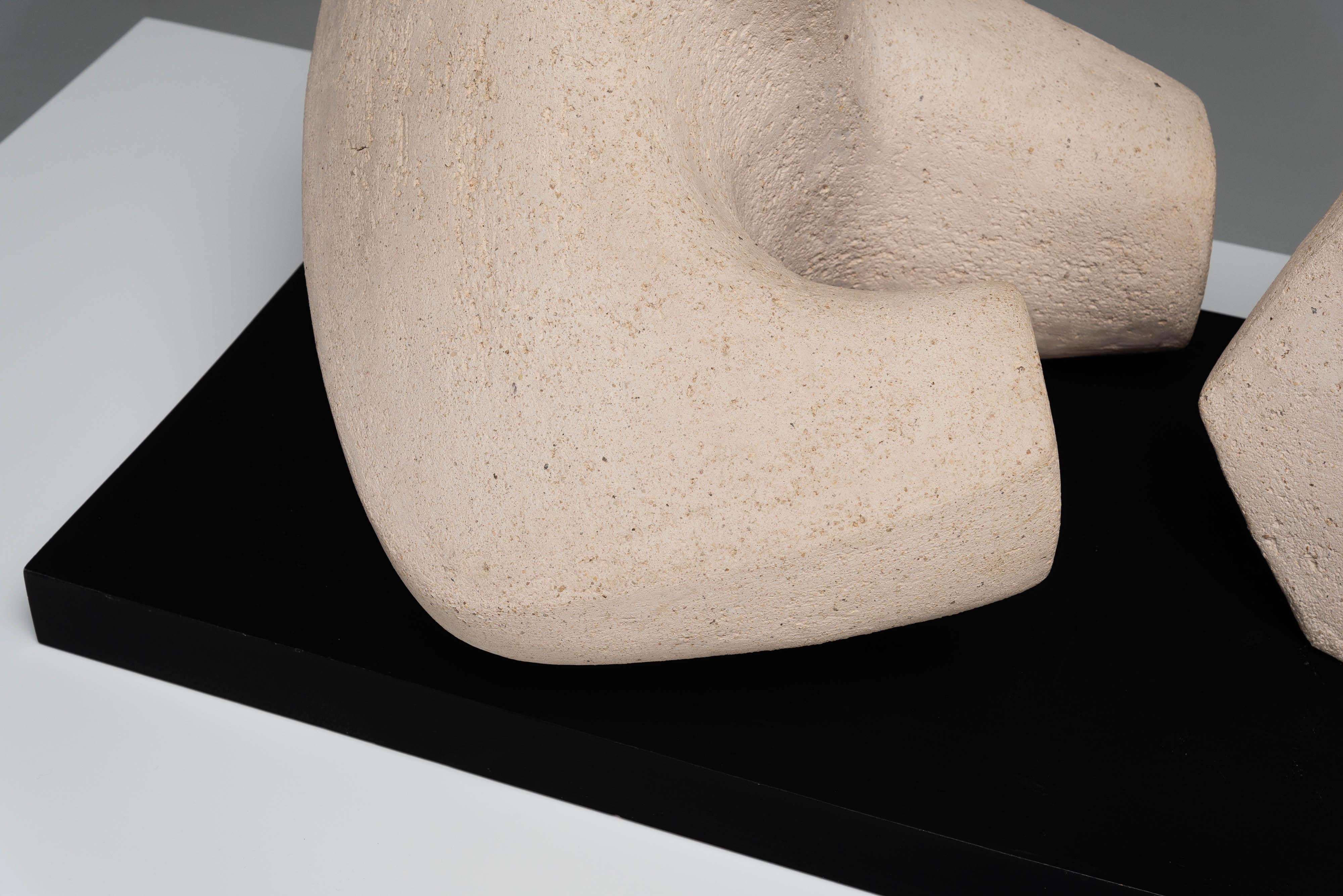 A Ysermans abstract clay sculpture Netherlands 1978 For Sale 5