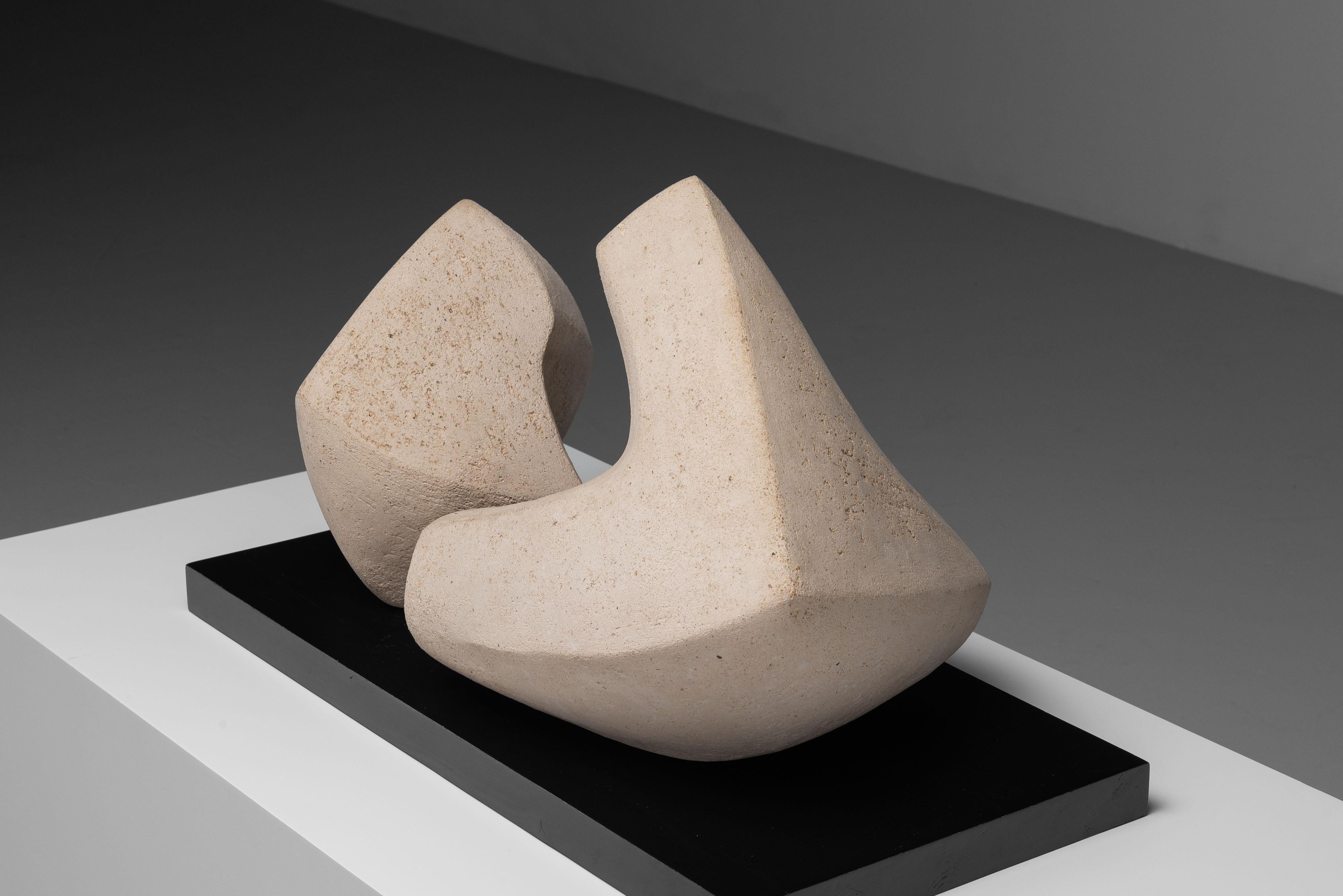 Late 20th Century A Ysermans abstract clay sculpture Netherlands 1978 For Sale