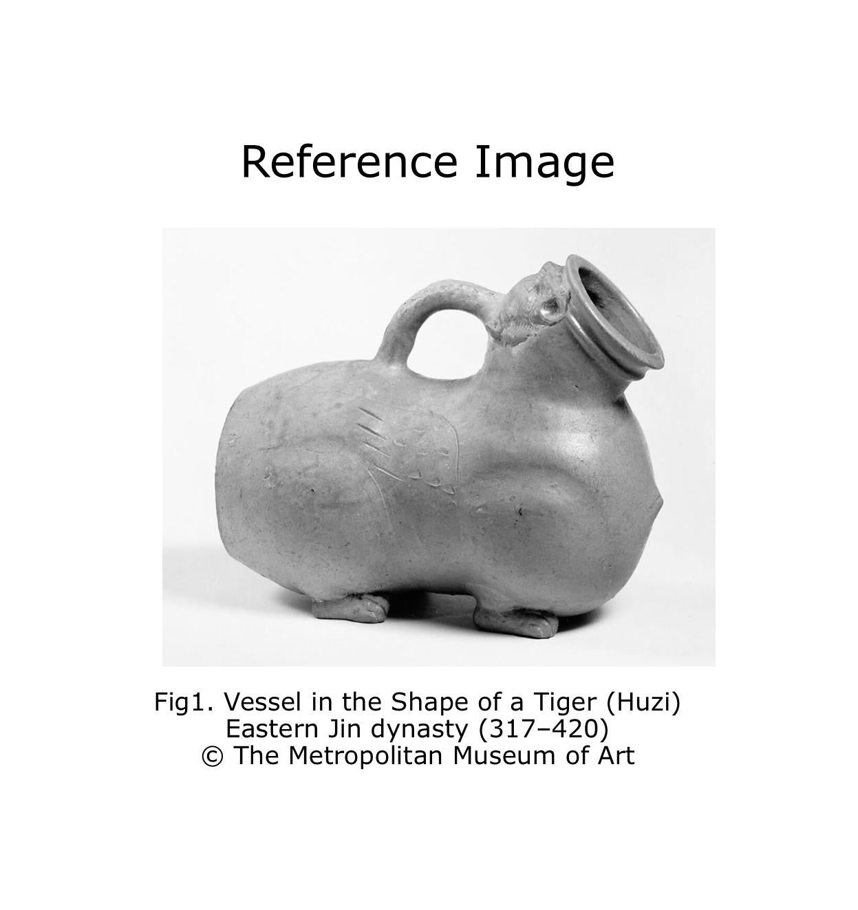 A Rare Yue Celadon-Glazed Figural Vessel, Western Jin dynasty (265-420) For Sale 11