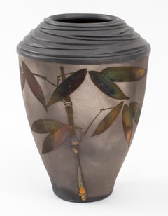 A. Zigola, Raku-fired Japonesque Vase