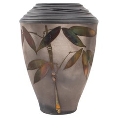 A. Zigola, Raku-fired Japonesque Vase