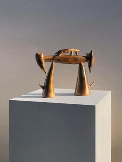 A Zoomorphic BRUTALIST Ritual SCULPTURE Unique PIECE from LA BORNE France 1980