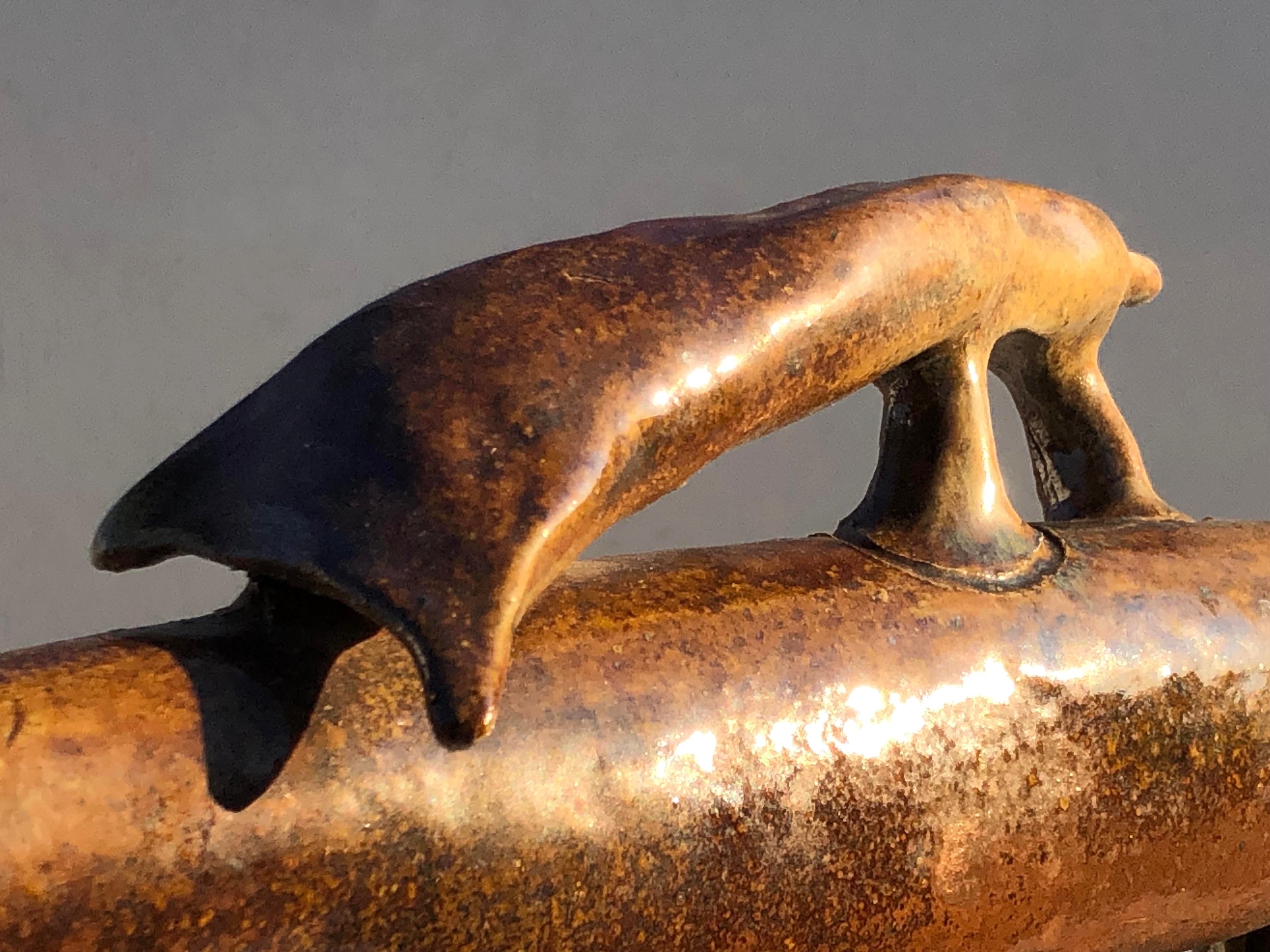 ESCULTURA RITUAL BRUTALISTA Zoomorfa PIEZA ÚNICA de LA BORNE Francia 1980 Brutalista en venta
