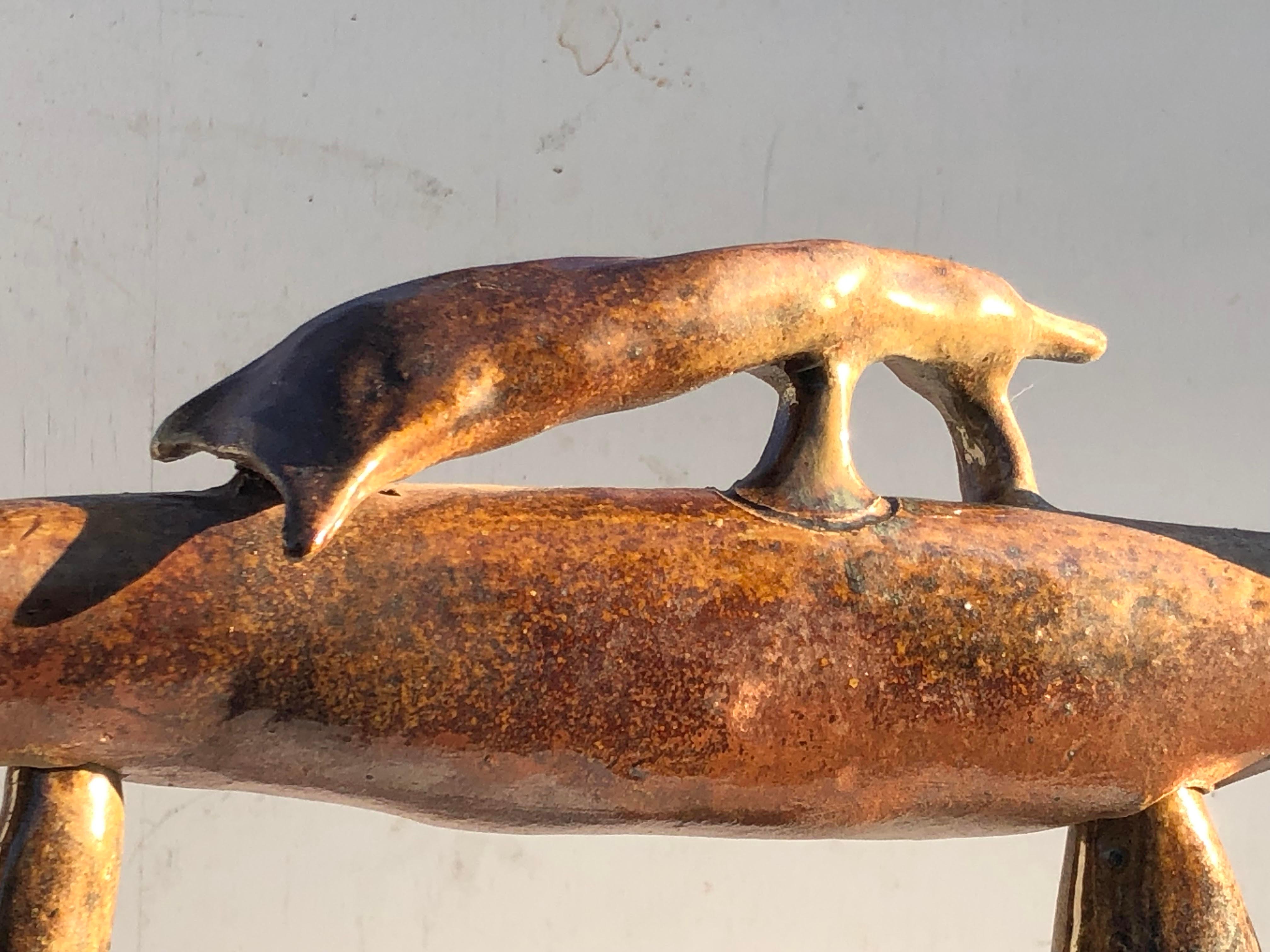 ESCULTURA RITUAL BRUTALISTA Zoomorfa PIEZA ÚNICA de LA BORNE Francia 1980 Francés en venta