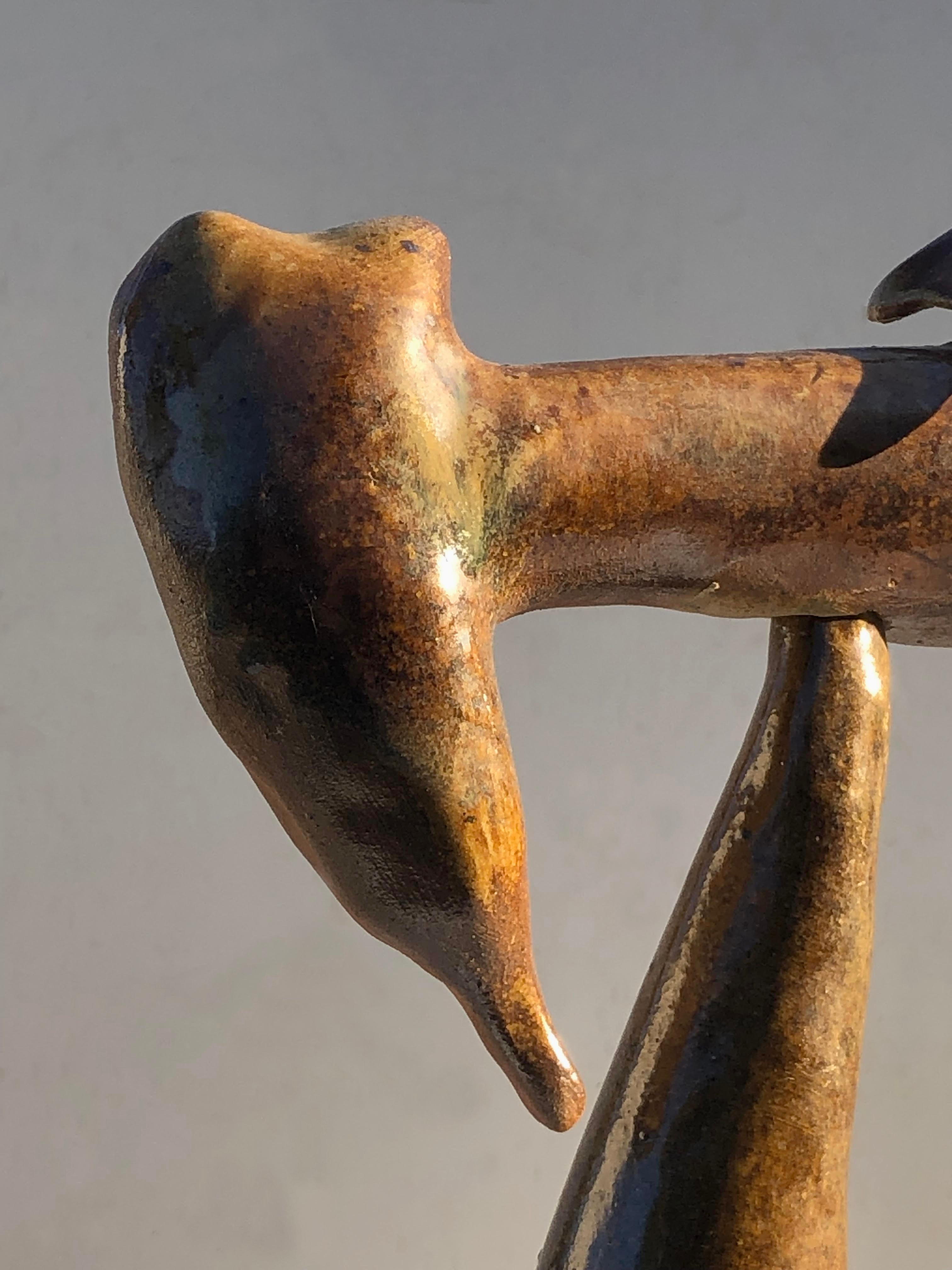 ESCULTURA RITUAL BRUTALISTA Zoomorfa PIEZA ÚNICA de LA BORNE Francia 1980 finales del siglo XX en venta