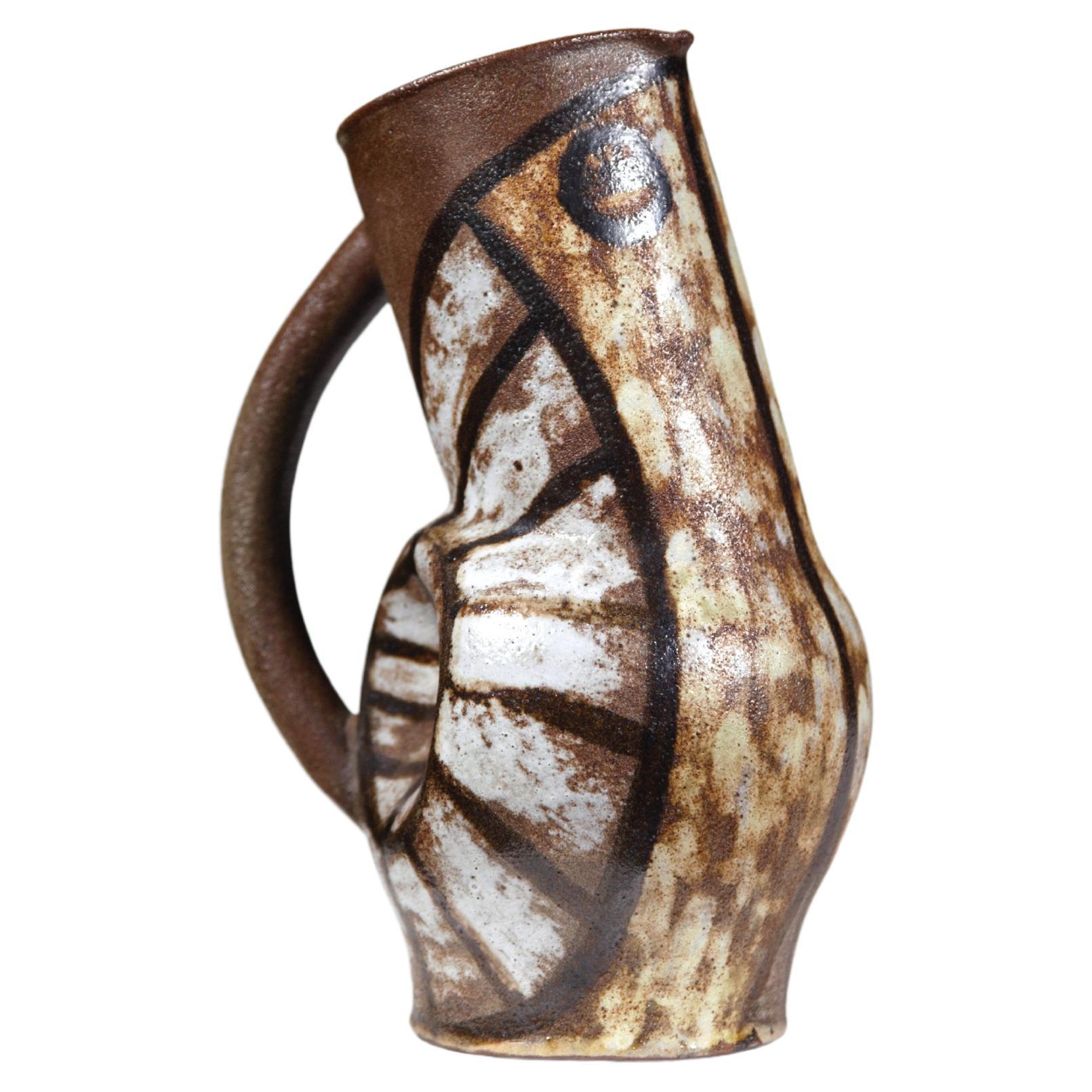 A Zoomorphic Pitcher by Alexandre Kostanda Vallauris France 1960s For Sale