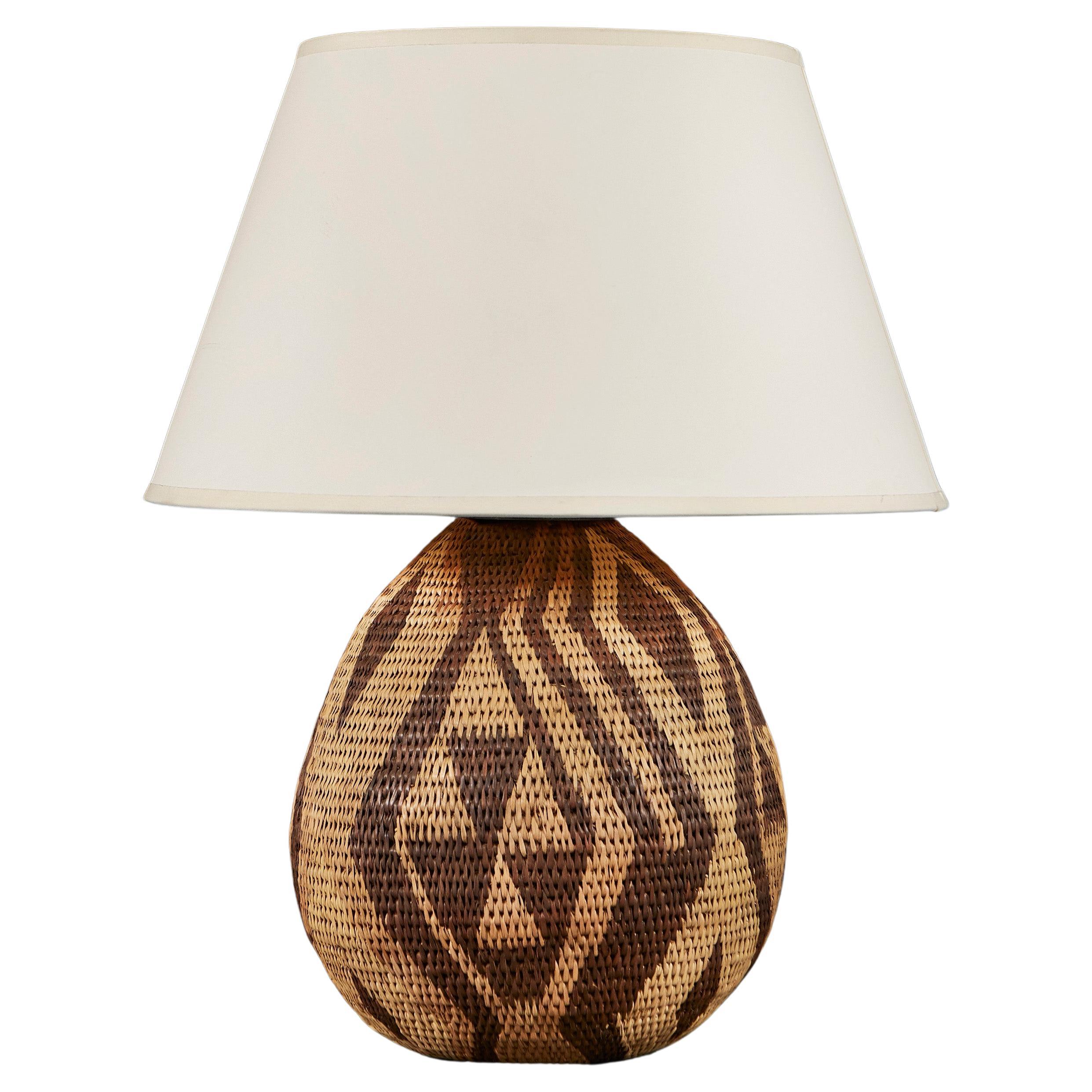 A Zulu Basket Weave Lamp