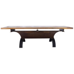 A1 Walnut and Steel Table, by Edelman New York