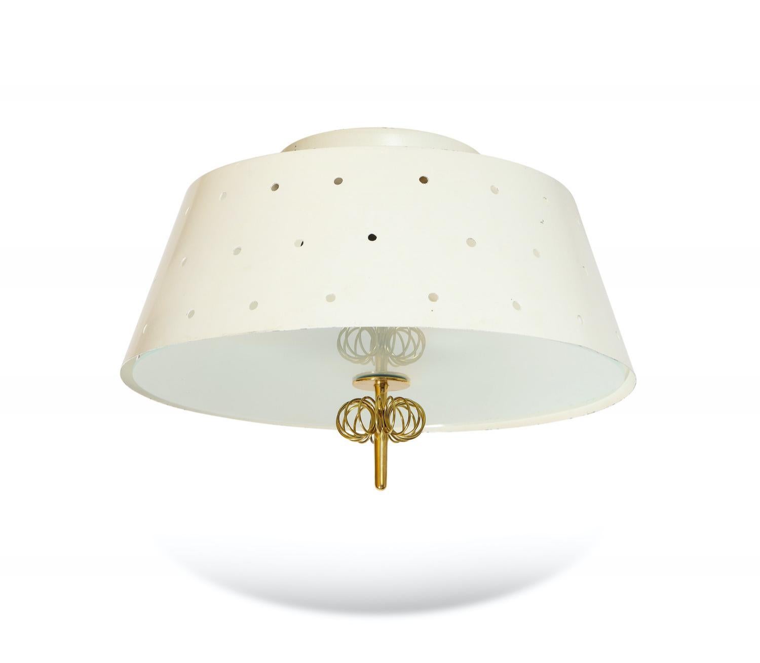 Frosted #A2-2 Flush Mount Ceiling Lights by Paavo Tynell