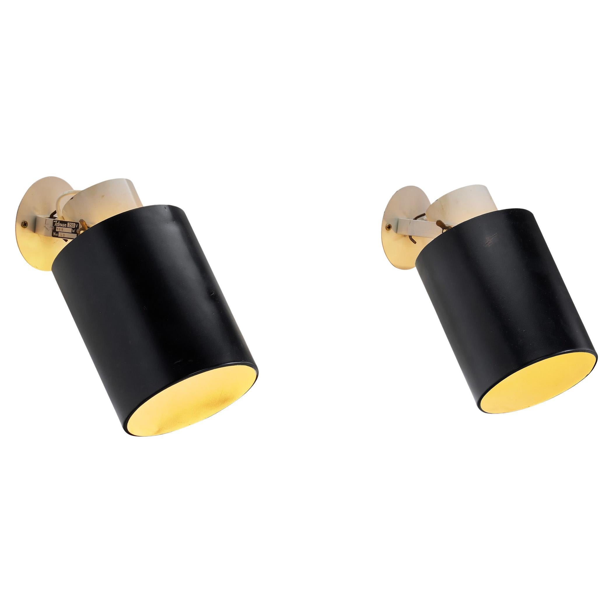 "A2" Wall Lights by Paavo Tynell for Idman, Finland 1970s For Sale
