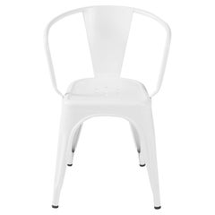 A56 Armchair in White by Jean Pauchard & Tolix