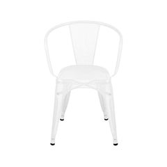 A56 Armchair Perforated in White by Jean Pauchard & Tolix, US