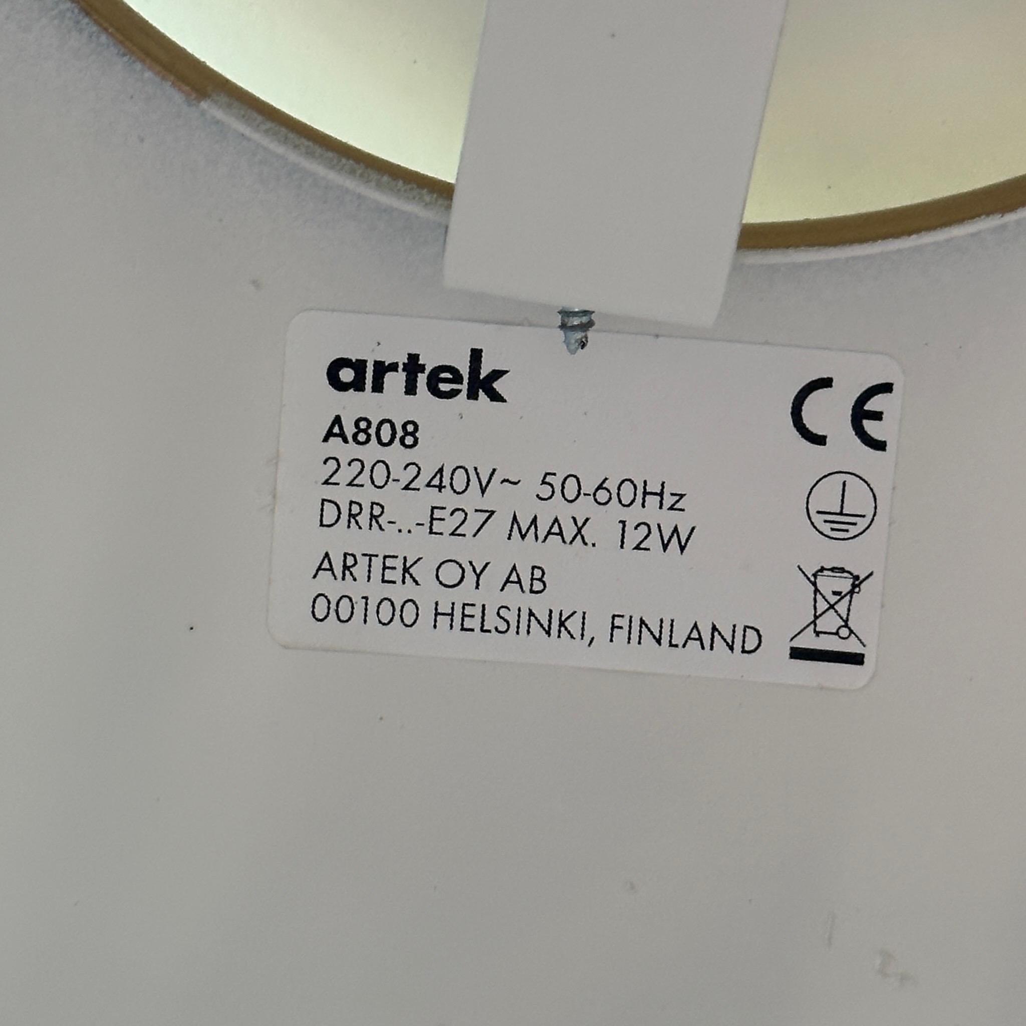 Brass A808 Floor Lamp by Alvar Aalto for Artek For Sale