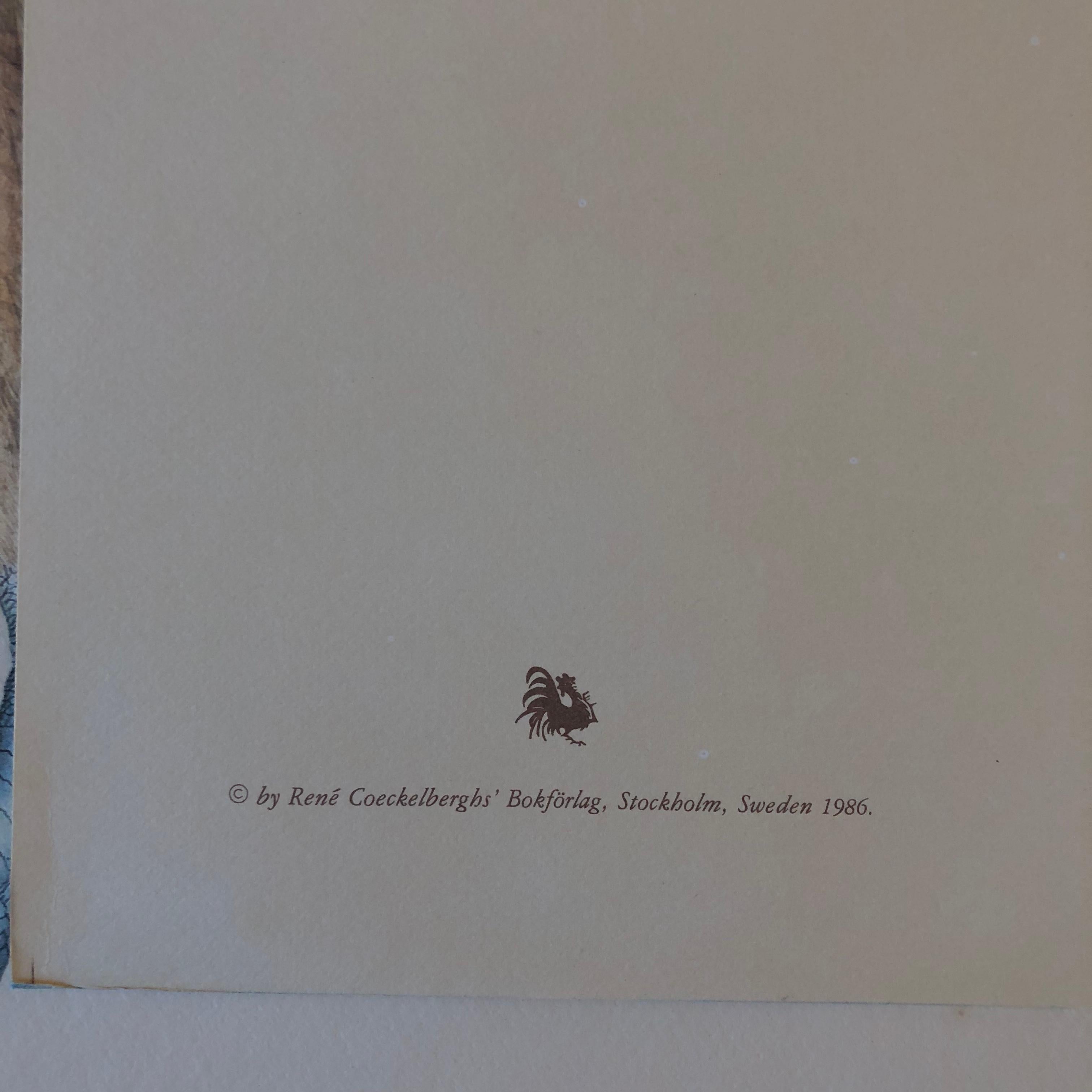 Olof Rudbeck DY - Original Swan unframed print. Limited First Edition Portfolio - #482 of 1499 portfolios. Published in 1986 by Swedish publisher. 30.75
