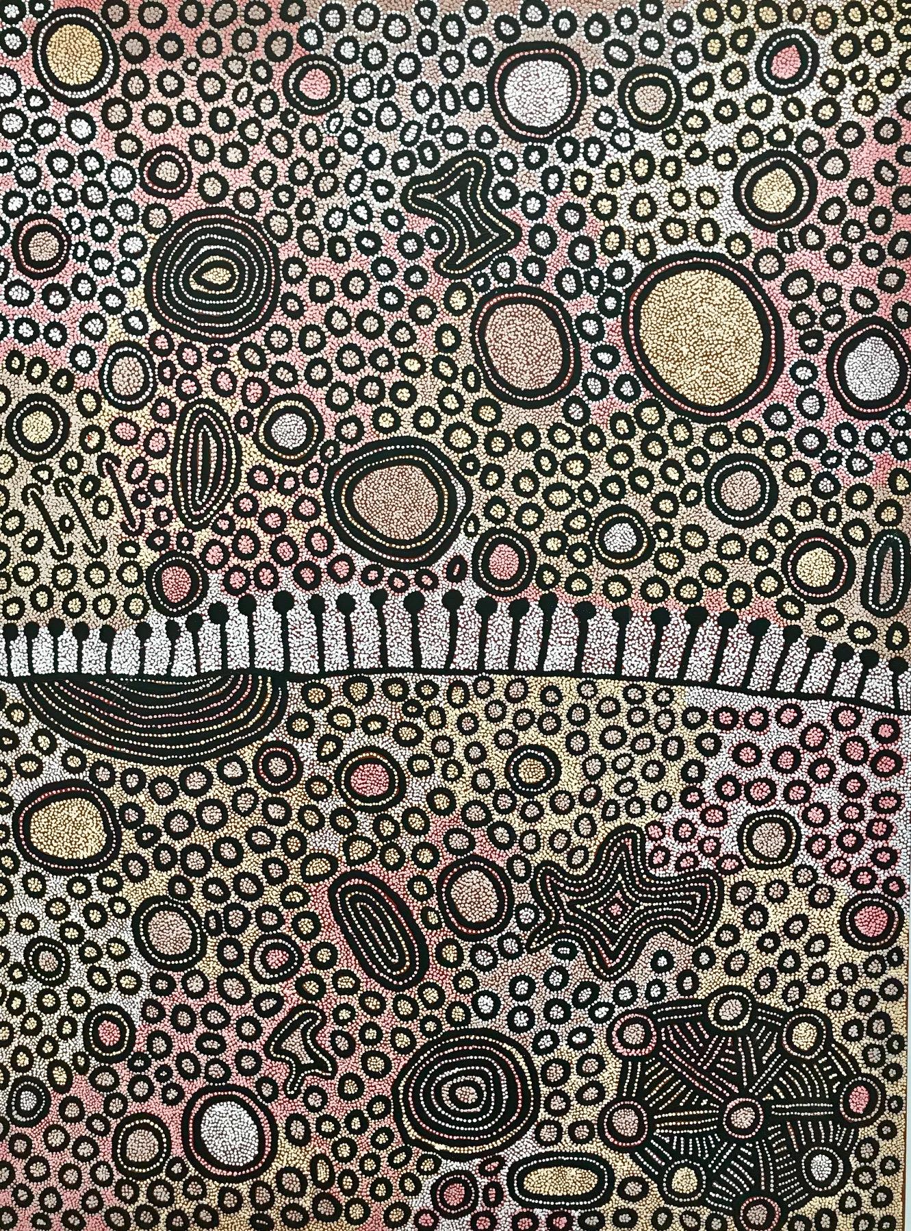 Yinarupa Nangala Landscape Painting – 'Ngaminya' Aboriginal Australian Art