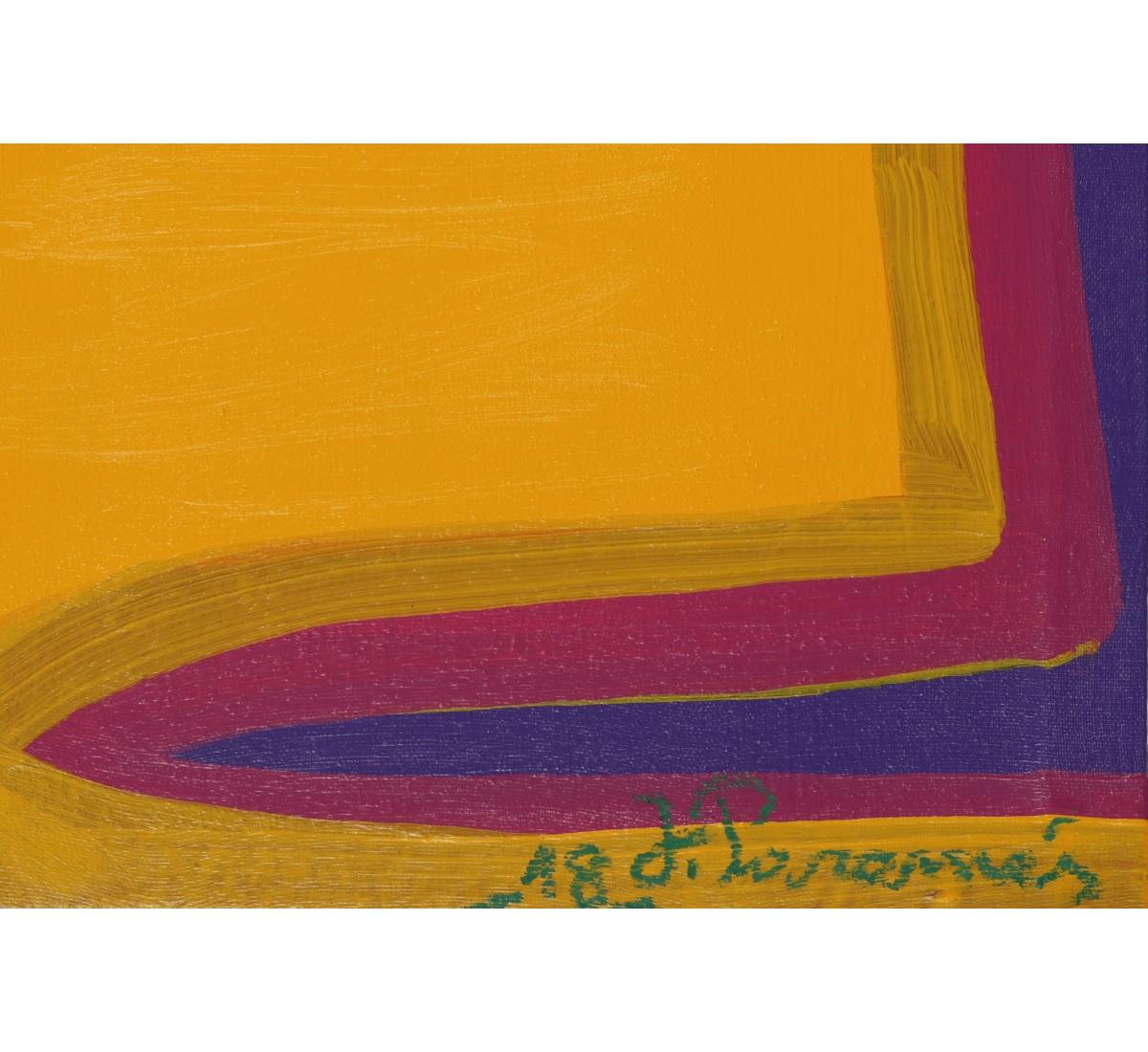 Composition expressionniste abstraite acrilique sur toile « The Magical Colors » signée - Painting de JParames