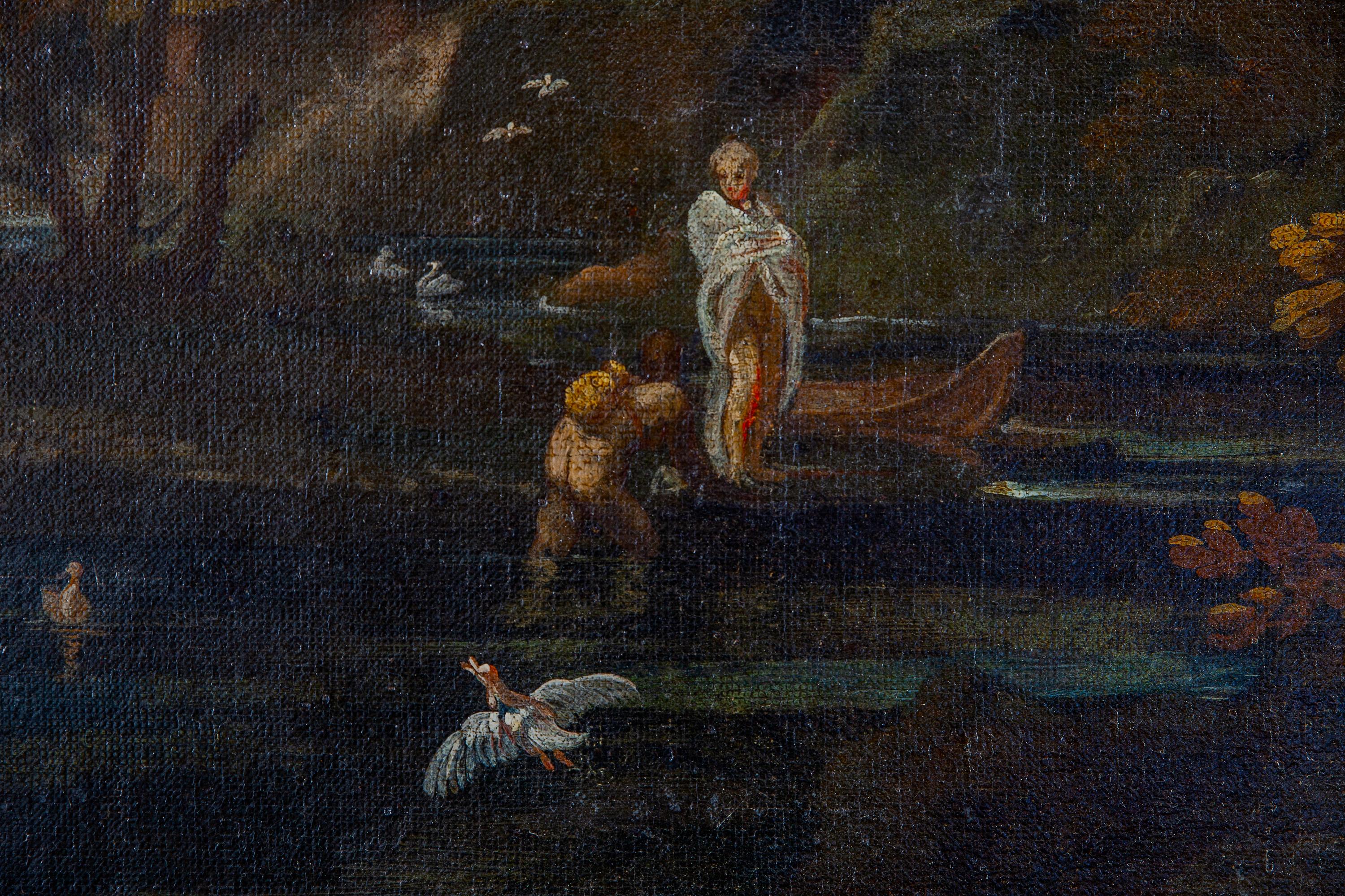 Paisaje con una historia mitológica de Diana y Acteón 1610 en venta 5