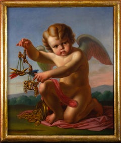 VANITAS with Cupid  Oil on Canvas 1856