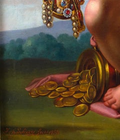 VANITAS with Cupid  Oil on Canvas 1856