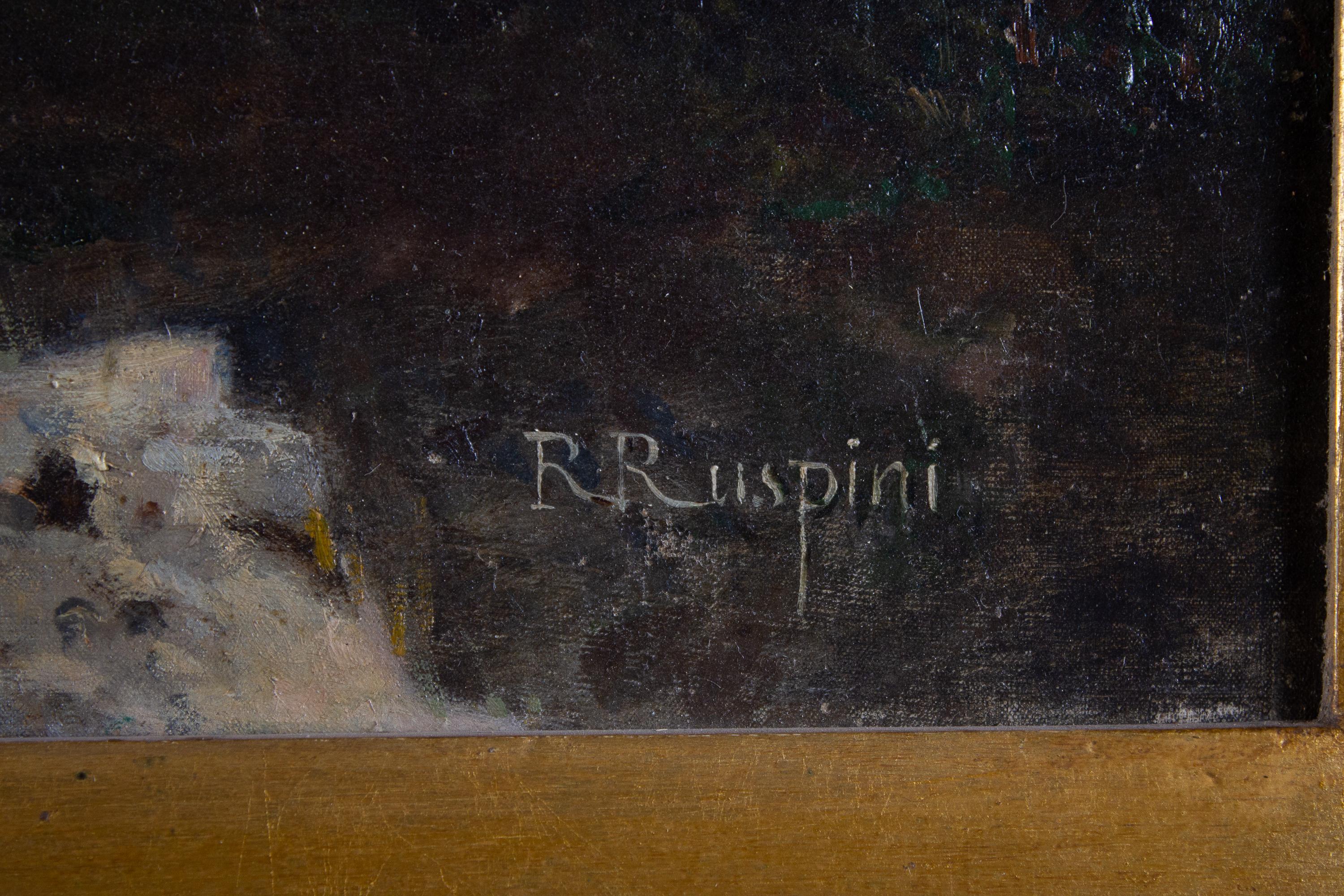 Roma via Appia Painting oil on Canvas By Ruspini Randolfo .1930-40
With a Giltwood frame of the same period.