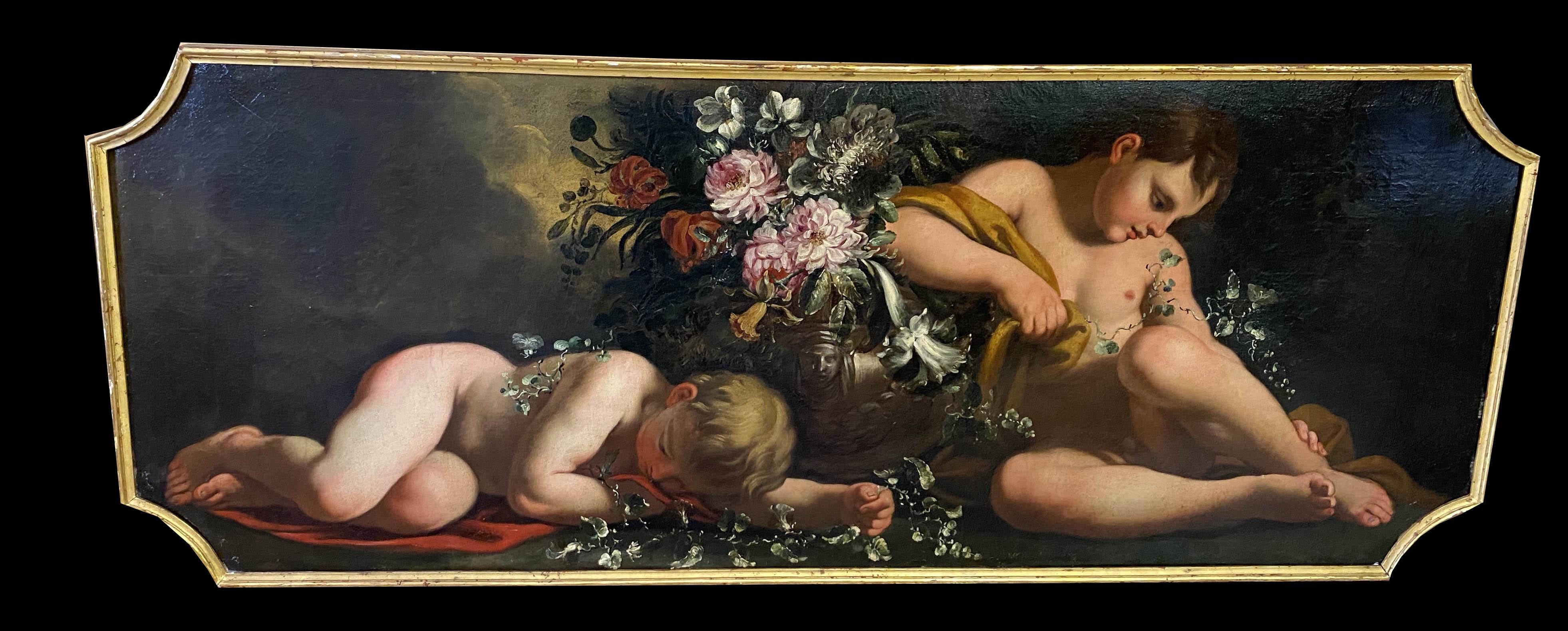 Deux exceptionnelles natures mortes italiennes du XVIIIe siècle par Robert de Longe - Maîtres anciens Painting par Robert de Longe 