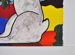 Scandinavian Lithograph "Bunny" by Danish artist Lars Ravn, signed & numbered