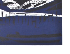 Scandinavian Lithograph by Vera Myhre,  ca. 1980-90. Numbered and signed