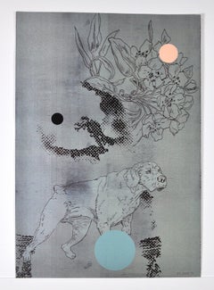 Scandinavian Screen Print in Silver Color, number 3/3
